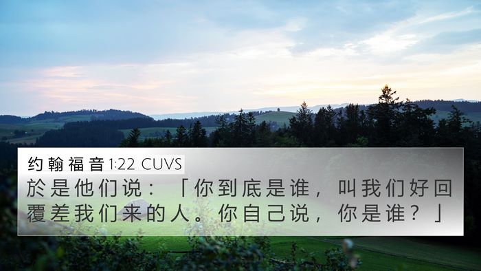 约 翰 福 音 1:22 CUVS 4K Wallpaper - 於 是 他 们 说 ： 「 你 到 底 是 谁 - 4K Wallpaper Bible Verse