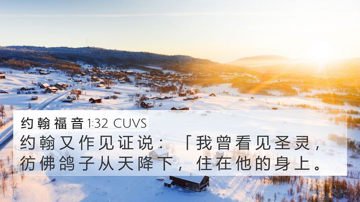 约 翰 福 音 1:32 CUVS Bible Verse Image