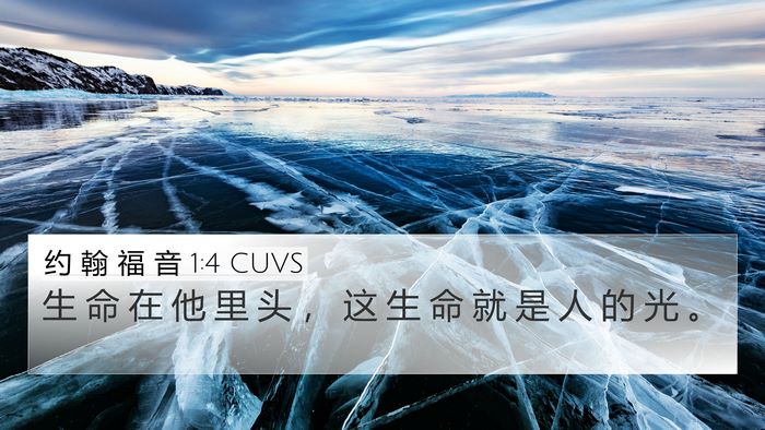 约 翰 福 音 1:4 CUVS Bible Verse Image