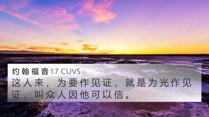 约 翰 福 音 1:7 CUVS Bible Verse Image