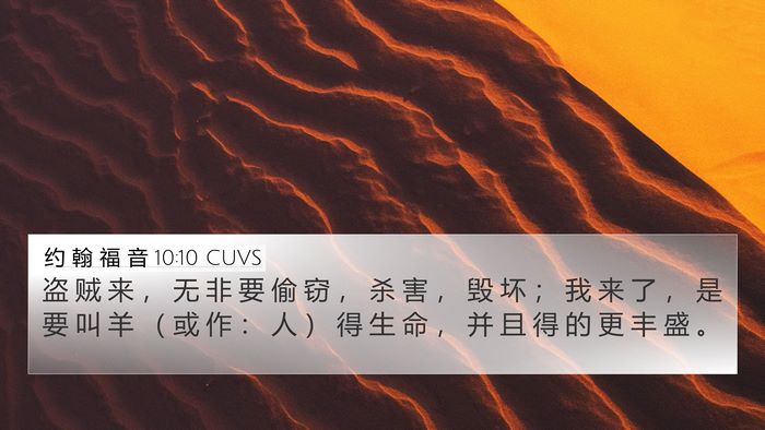 约 翰 福 音 10:10 CUVS Bible Verse Image