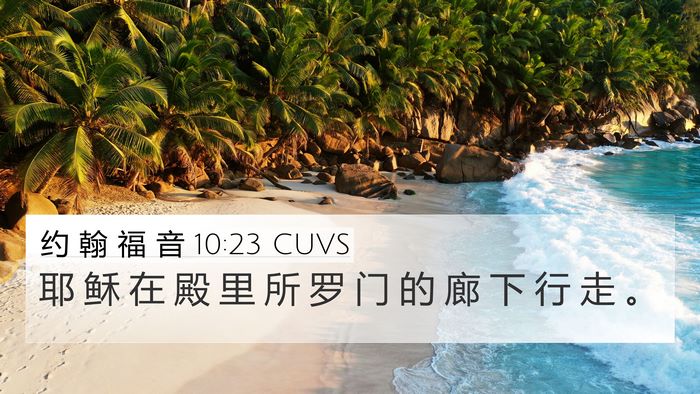 约 翰 福 音 10:23 CUVS Bible Verse Image