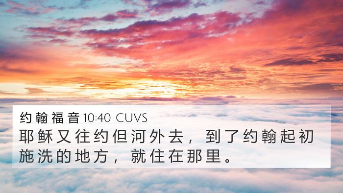 约 翰 福 音 10:40 CUVS Bible Verse Image