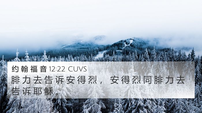 约 翰 福 音 12:22 CUVS Bible Verse Image