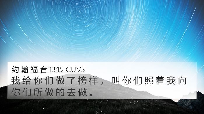 约 翰 福 音 13:15 CUVS Bible Verse Image