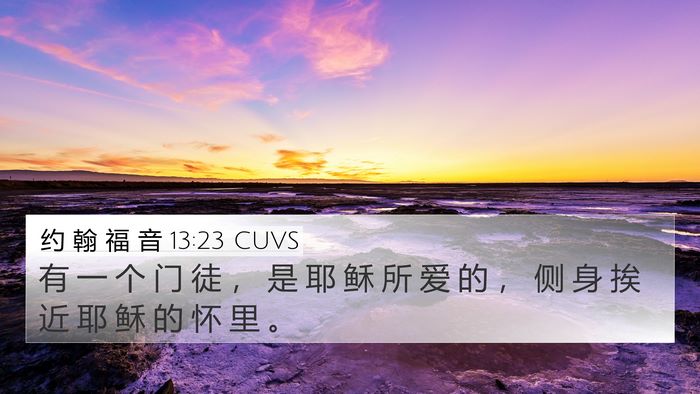 约 翰 福 音 13:23 CUVS Bible Verse Image