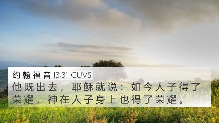 约 翰 福 音 13:31 CUVS Bible Verse Image