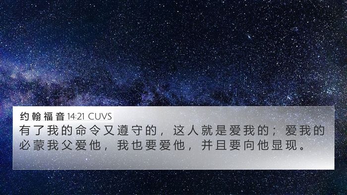 约 翰 福 音 14:21 CUVS Bible Verse Image