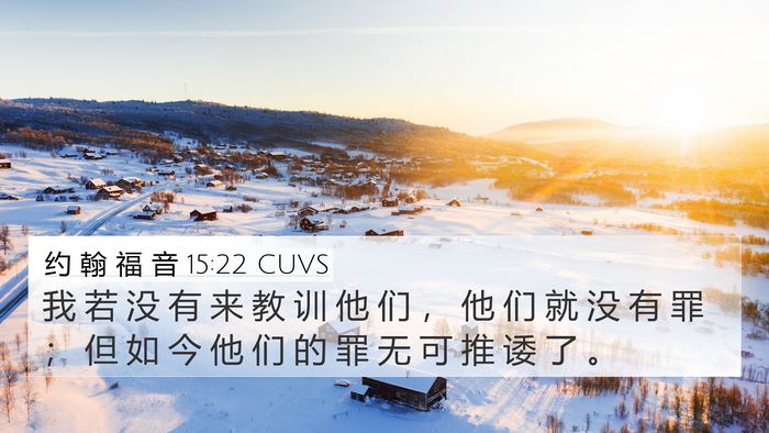 约 翰 福 音 15:22 CUVS Bible Verse Image