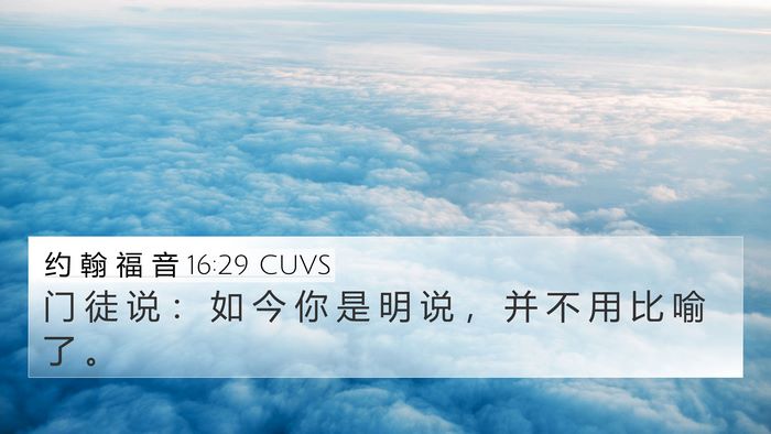 约 翰 福 音 16:29 CUVS Bible Verse Image