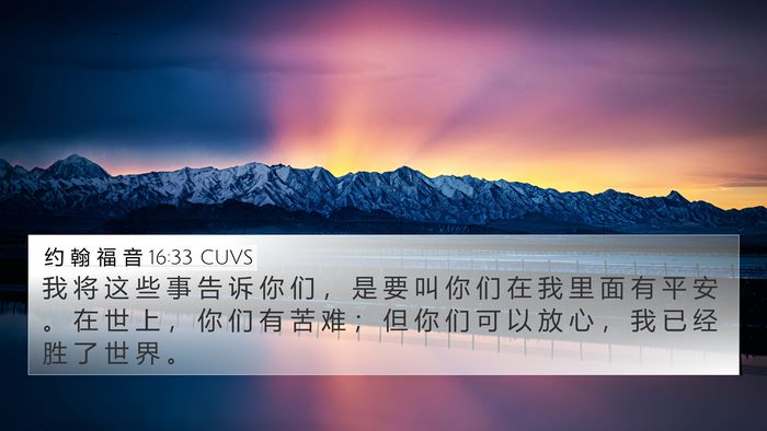 约 翰 福 音 16:33 CUVS Bible Verse Image