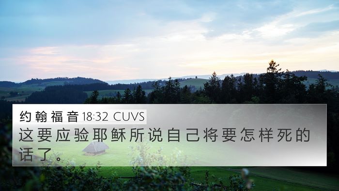 约 翰 福 音 18:32 CUVS Bible Verse Image