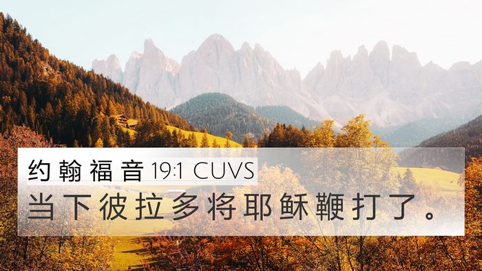 约 翰 福 音 19:1 CUVS Bible Verse Image
