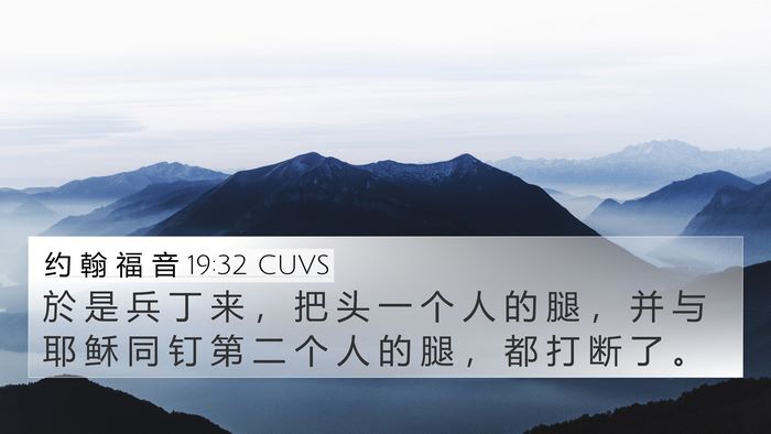 约 翰 福 音 19:32 CUVS Bible Verse Image