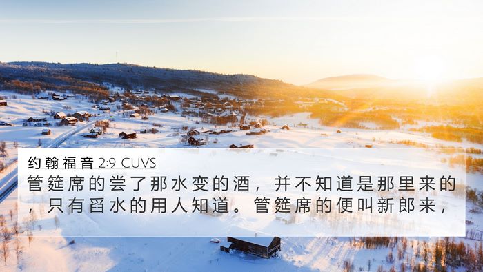 约 翰 福 音 2:9 CUVS Bible Verse Image