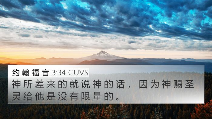 约 翰 福 音 3:34 CUVS Bible Verse Image