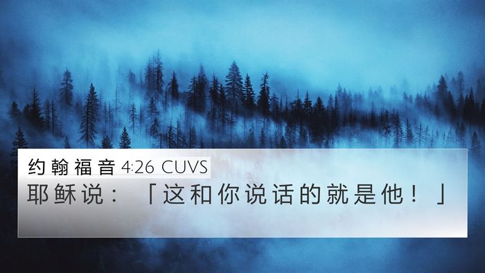 约 翰 福 音 4:26 CUVS Bible Verse Image