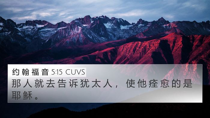 约 翰 福 音 5:15 CUVS 4K Wallpaper - 那 人 就 去 告 诉 犹 太 人 ， 使 他 - 4K Wallpaper Bible Verse