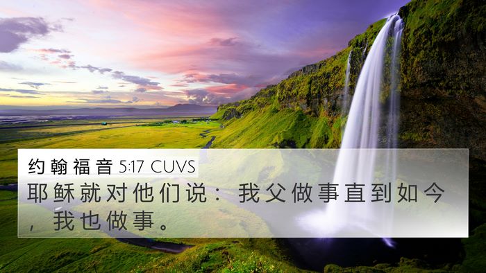 约 翰 福 音 5:17 CUVS Bible Verse Image