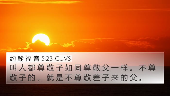 约 翰 福 音 5:23 CUVS Bible Verse Image