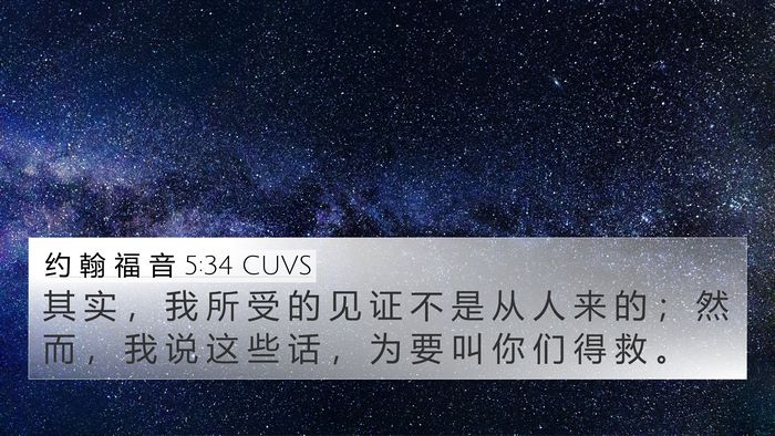 约 翰 福 音 5:34 CUVS Bible Verse Image