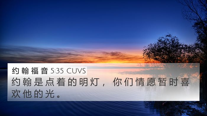 约 翰 福 音 5:35 CUVS Bible Verse Image