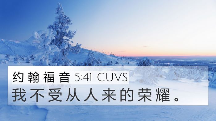 约 翰 福 音 5:41 CUVS Bible Verse Image