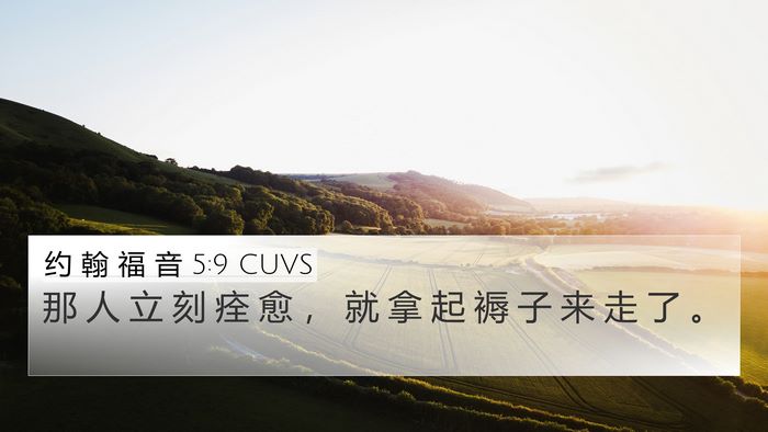 约 翰 福 音 5:9 CUVS Bible Verse Image
