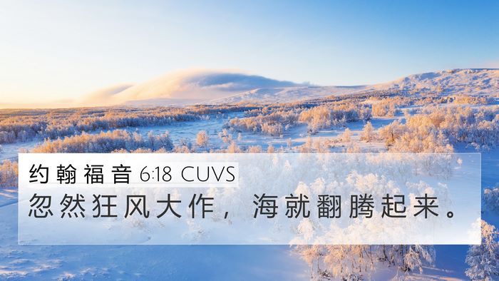 约 翰 福 音 6:18 CUVS Bible Verse Image