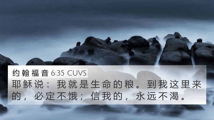约 翰 福 音 6:35 CUVS Bible Verse Image