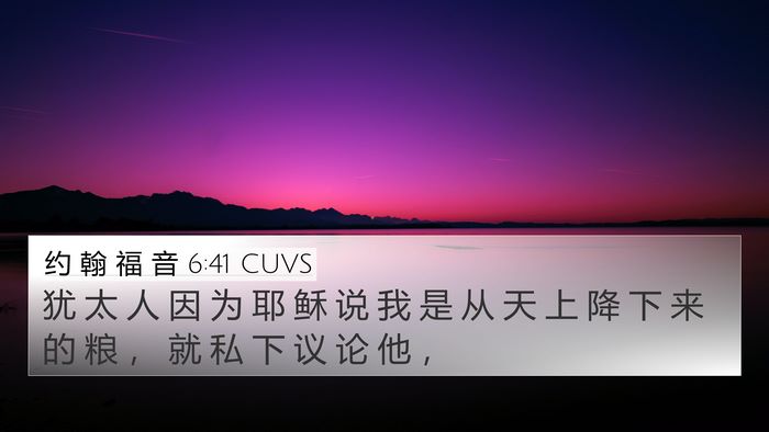 约 翰 福 音 6:41 CUVS Bible Verse Image