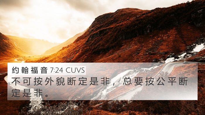 约 翰 福 音 7:24 CUVS Bible Verse Image