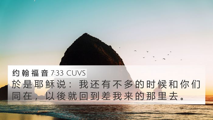 约 翰 福 音 7:33 CUVS Bible Verse Image