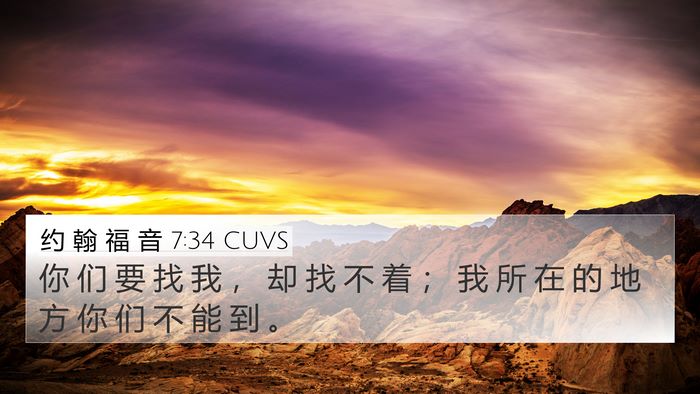 约 翰 福 音 7:34 CUVS Bible Verse Image