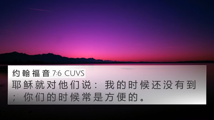 约 翰 福 音 7:6 CUVS Bible Verse Image