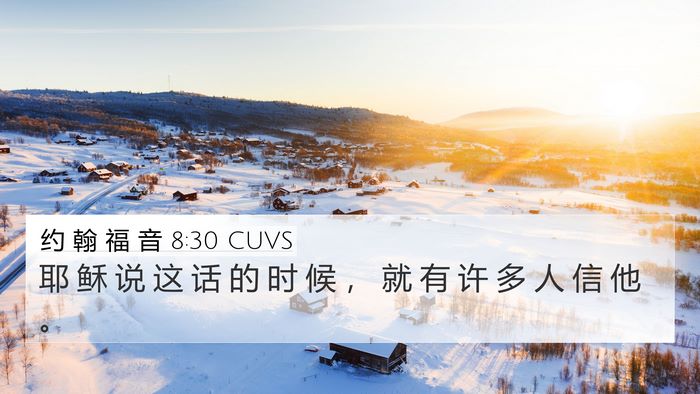 约 翰 福 音 8:30 CUVS Bible Verse Image