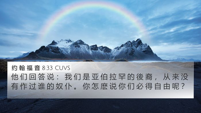 约 翰 福 音 8:33 CUVS Bible Verse Image