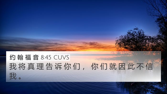 约 翰 福 音 8:45 CUVS Bible Verse Image