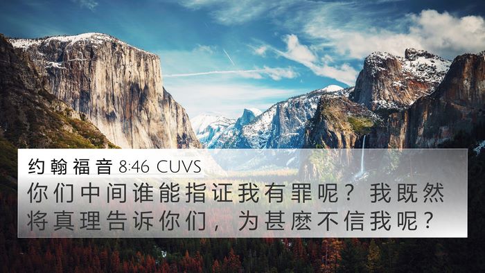 约 翰 福 音 8:46 CUVS Bible Verse Image