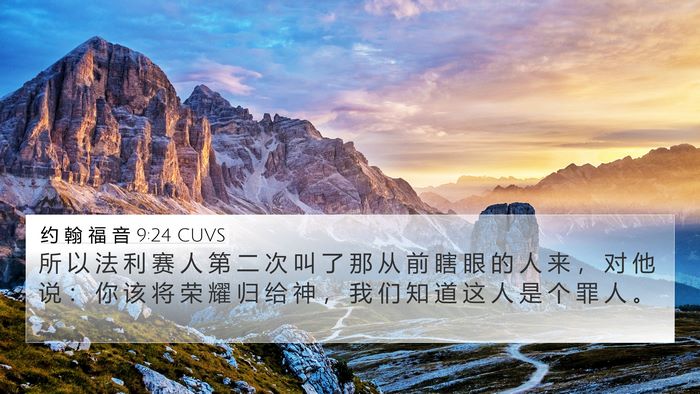 约 翰 福 音 9:24 CUVS Bible Verse Image
