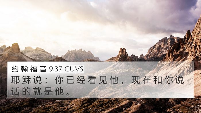 约 翰 福 音 9:37 CUVS 4K Wallpaper - 耶 稣 说 ： 你 已 经 看 见 他 ， 现 - 4K Wallpaper Bible Verse