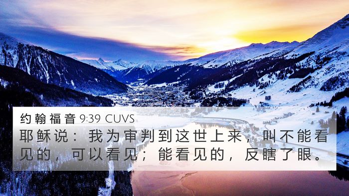 约 翰 福 音 9:39 CUVS Bible Verse Image