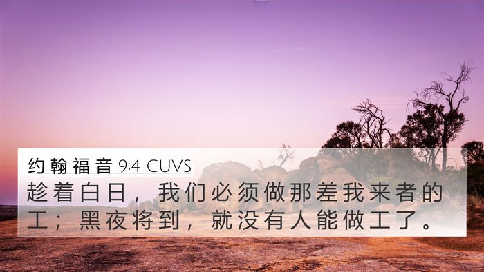 约 翰 福 音 9:4 CUVS Bible Verse Image