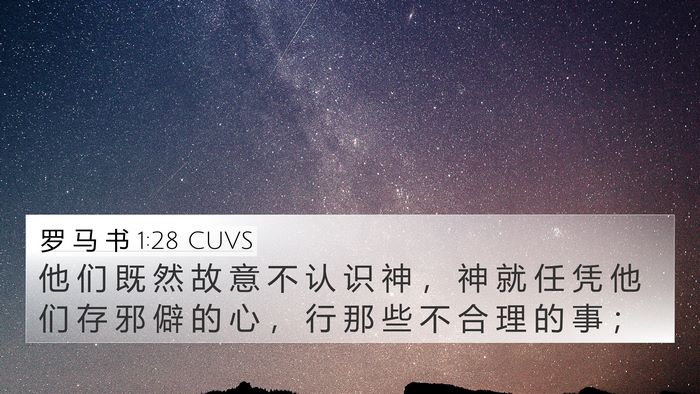 罗 马 书 1:28 CUVS Bible Verse Image