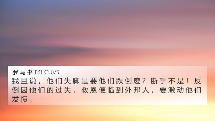罗 马 书 11:11 CUVS Bible Verse Image