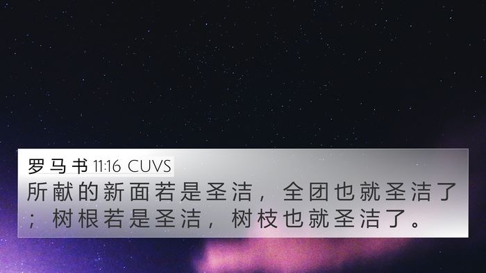 罗 马 书 11:16 CUVS Bible Verse Image