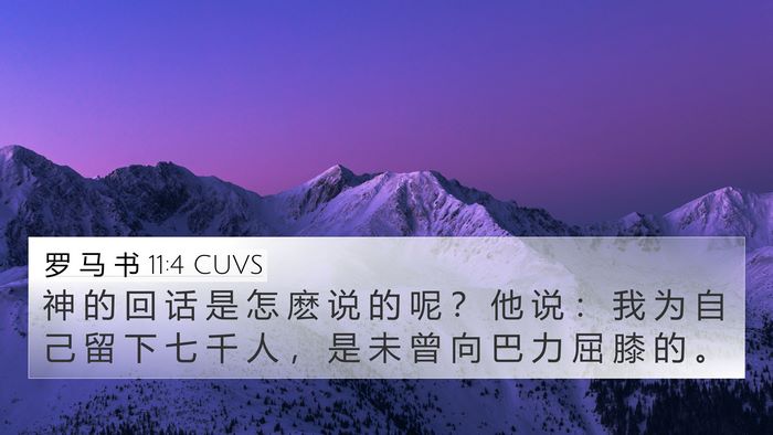 罗 马 书 11:4 CUVS Bible Verse Image