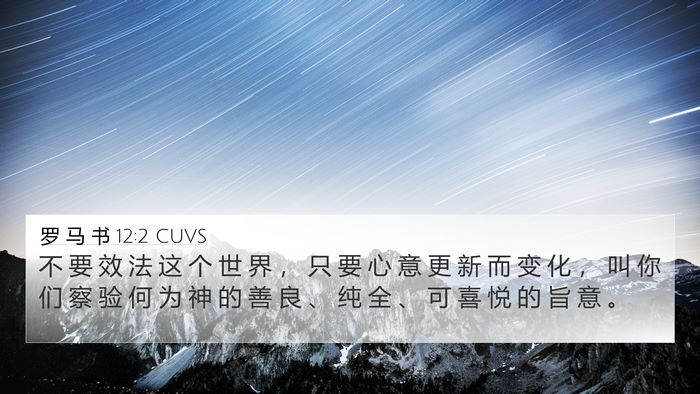 罗 马 书 12:2 CUVS Bible Verse Image