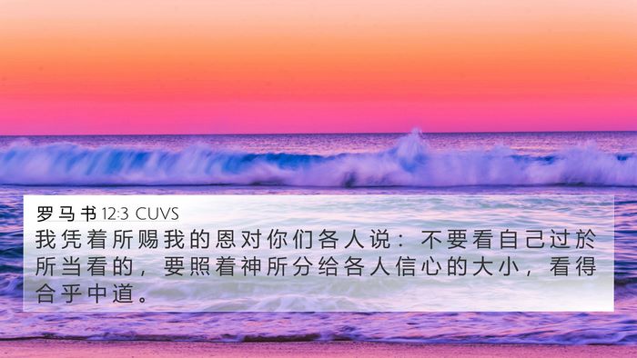 罗 马 书 12:3 CUVS Bible Verse Image