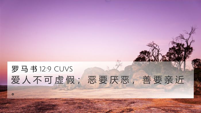 罗 马 书 12:9 CUVS Bible Verse Image